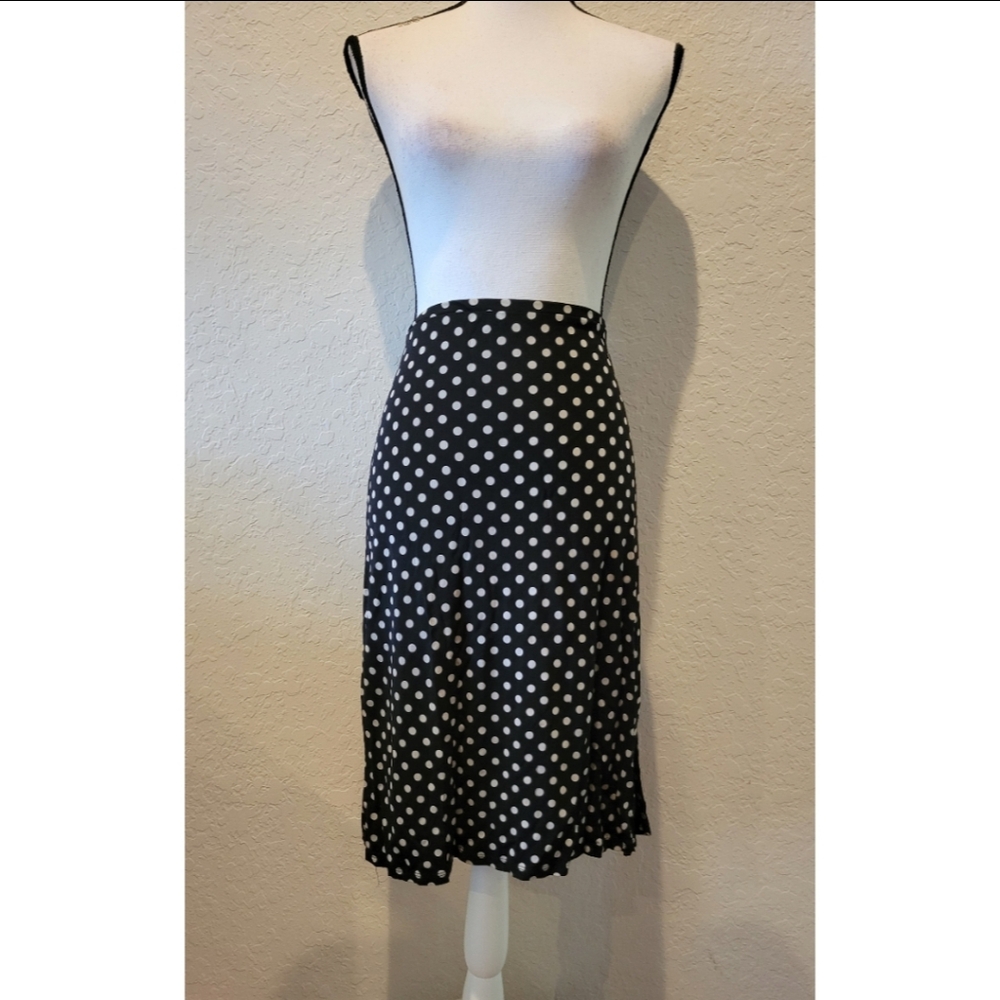 Black & Beige Polka Dot Skirt